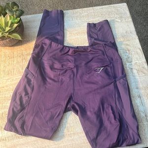 Purple gym shark leggings